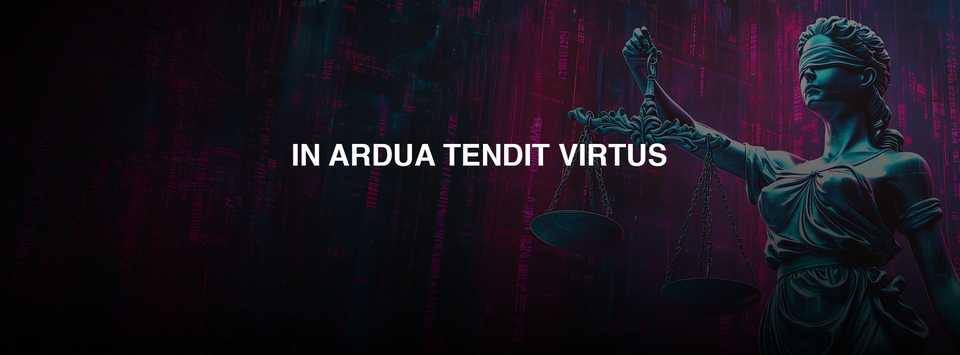 Figura da Justi&ccedil;a e lema da Ordem: In ardua tendit virtus.
